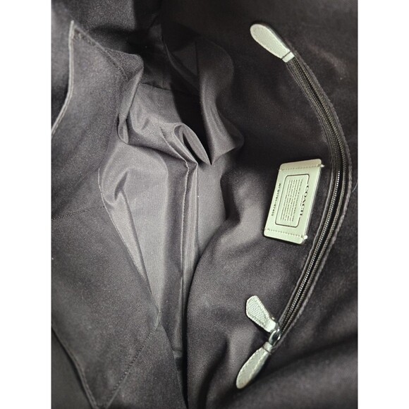 Coach Taylor Black and Yellow Floral Print Zip Top Tote/Shoulder Bag 1 Flaw - Picture 6 of 13